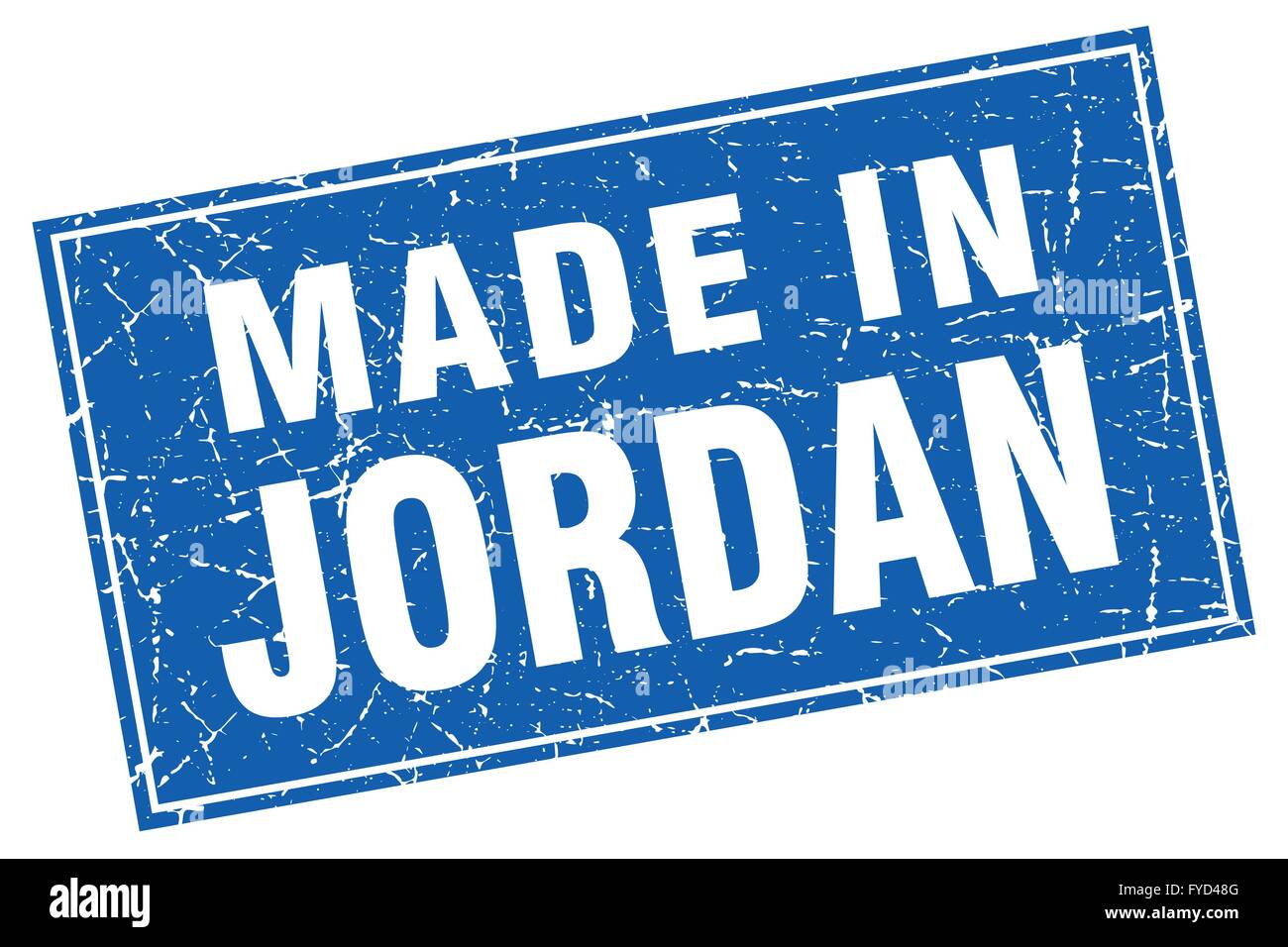 Jordan blue square grunge made in stamp Stock Vector Image & Art - Alamy