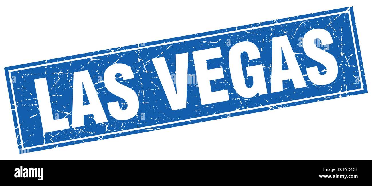 Las Vegas blue square grunge vintage isolated stamp Stock Vector Image ...
