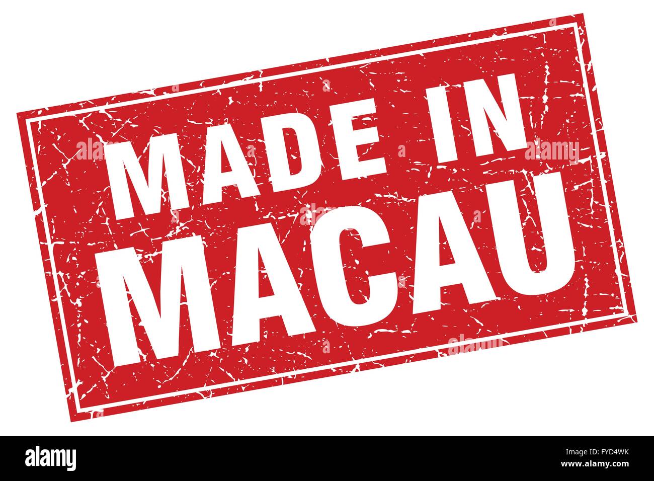 Macau red square grunge made in stamp Stock Vector Image & Art - Alamy