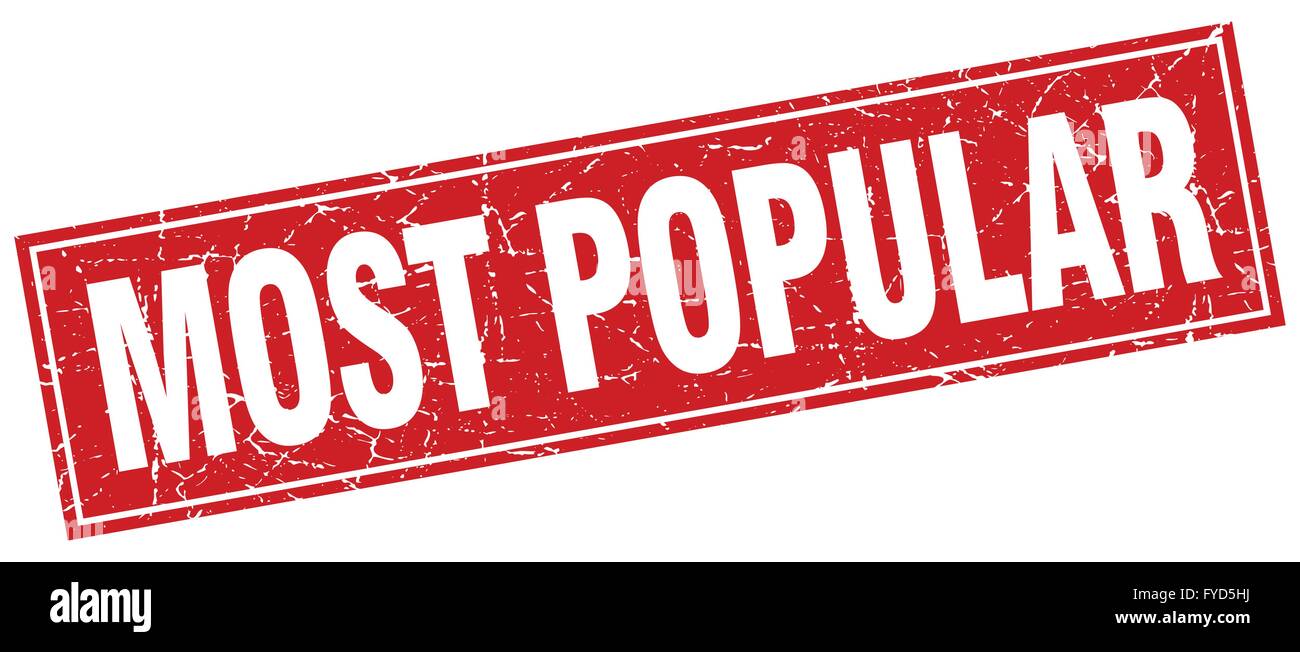 most popular red square grunge stamp on white Stock Vector Image & Art ...