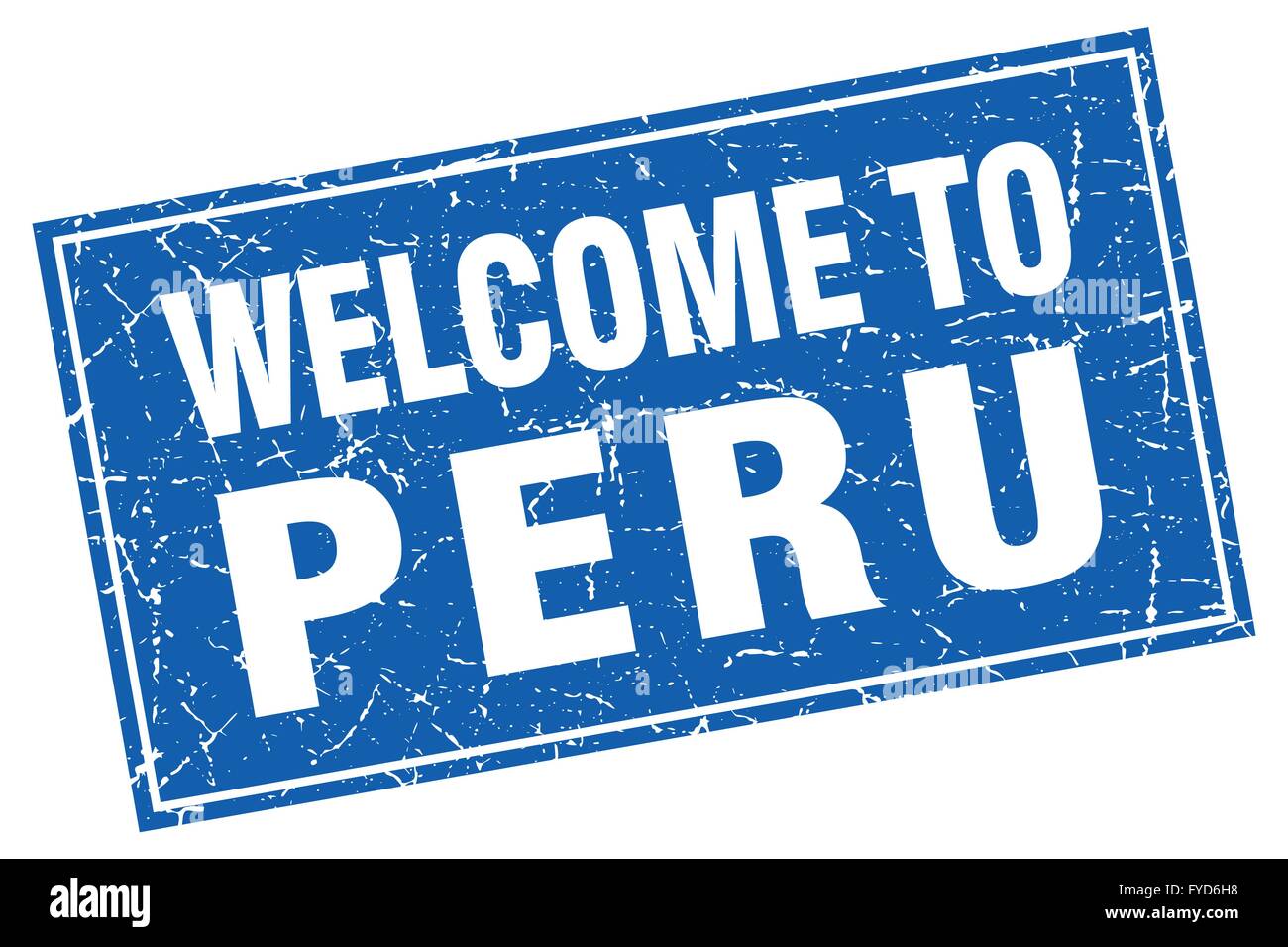 Peru blue square grunge welcome to stamp Stock Vector Image & Art - Alamy