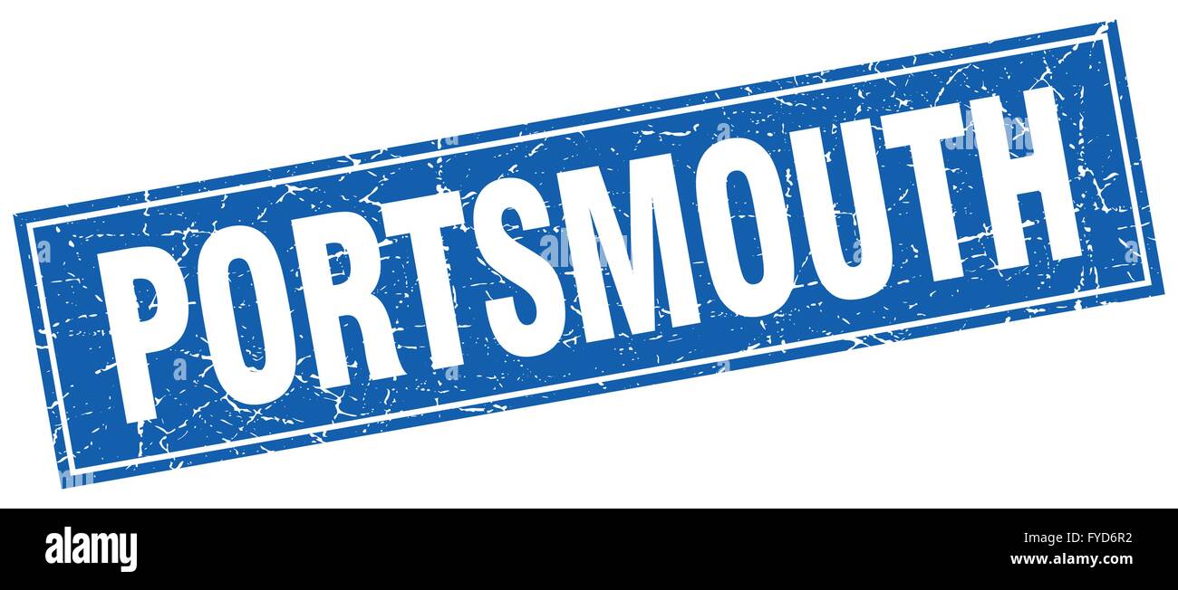 Portsmouth blue square grunge vintage isolated stamp Stock Vector Image ...