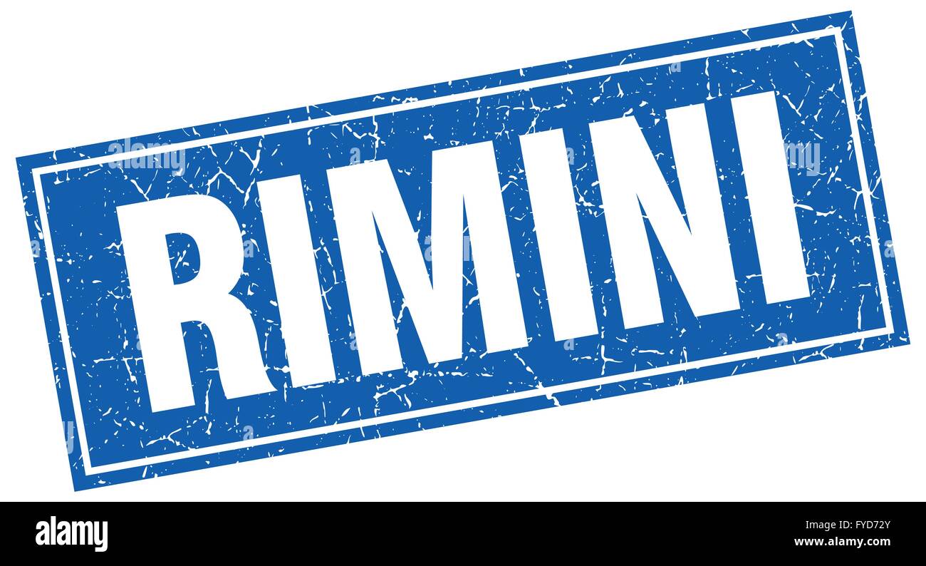 Rimini blue square grunge vintage isolated stamp Stock Vector Image ...