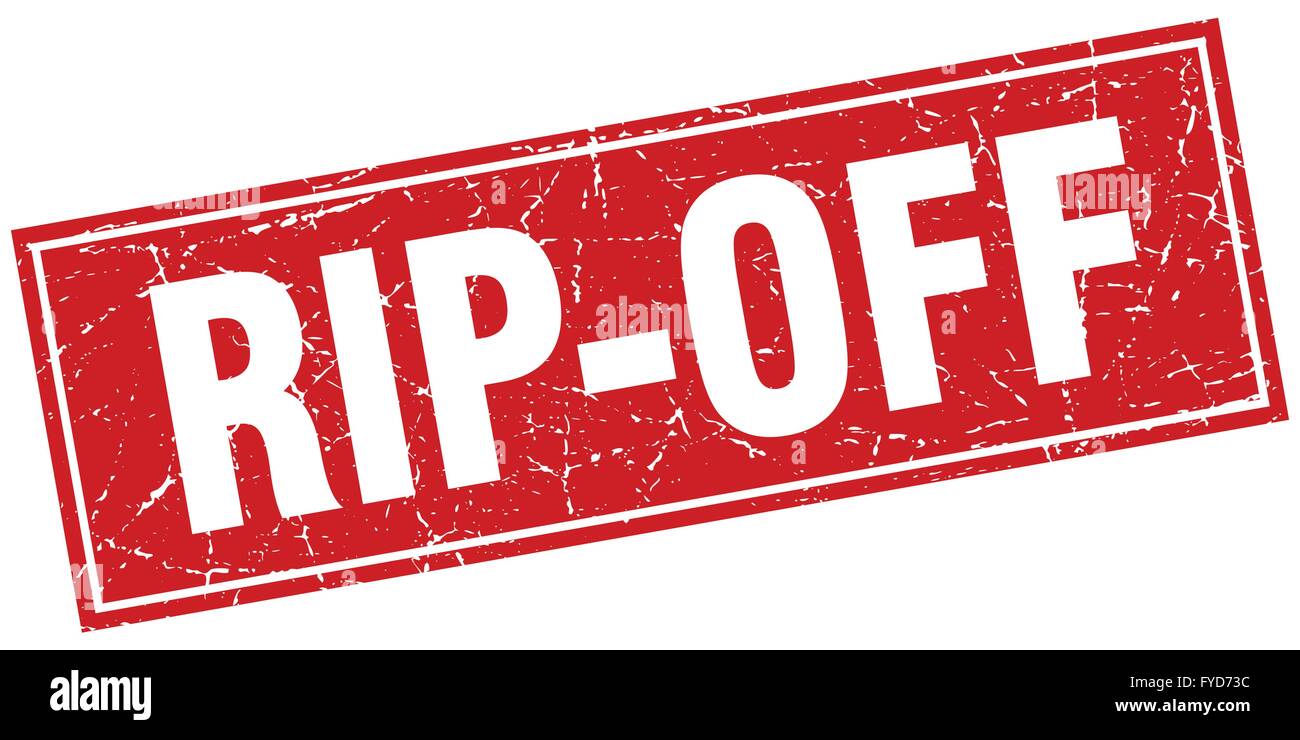 rip-off red square grunge stamp on white Stock Vector Image & Art - Alamy