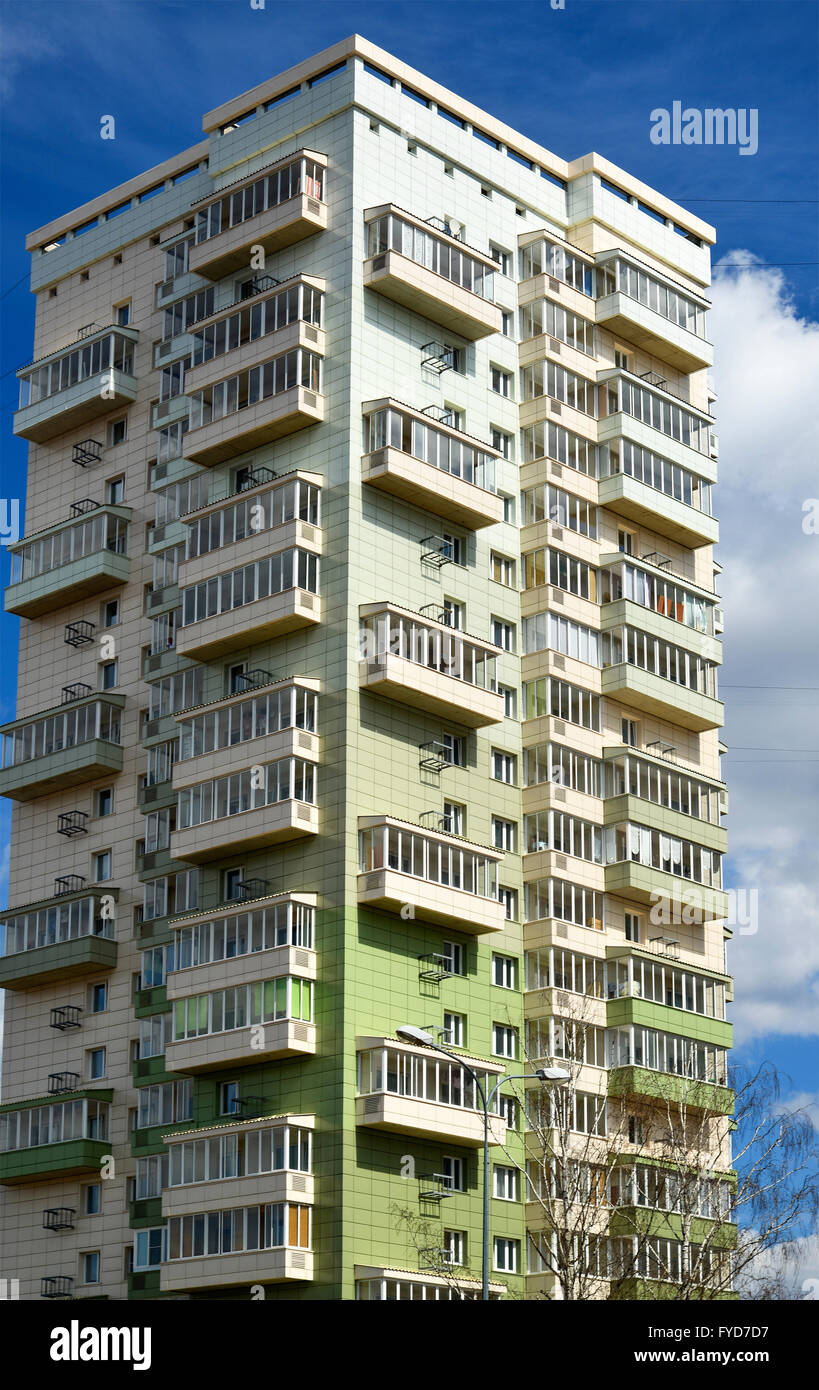 Facade of a modern apartment building Stock Photo - Alamy