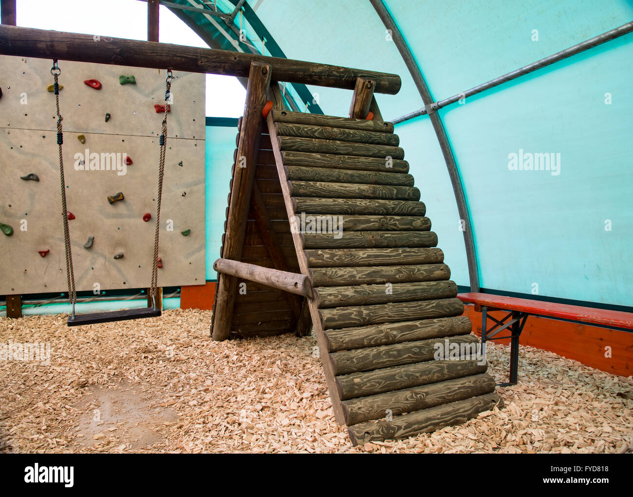 children playground in the yard Stock Photo