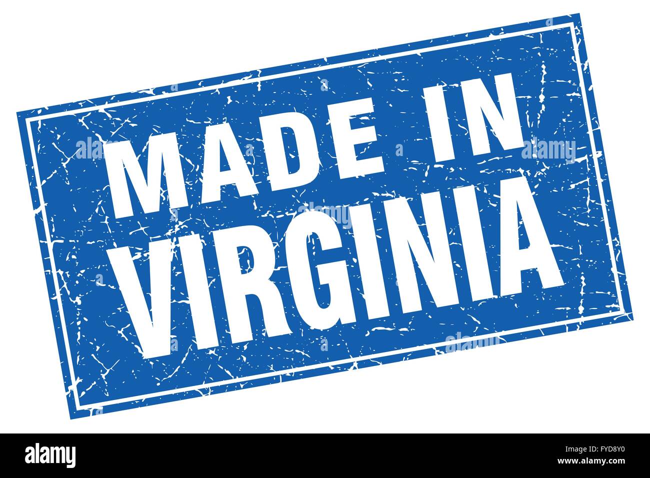Virginia blue square grunge made in stamp Stock Vector Image & Art - Alamy