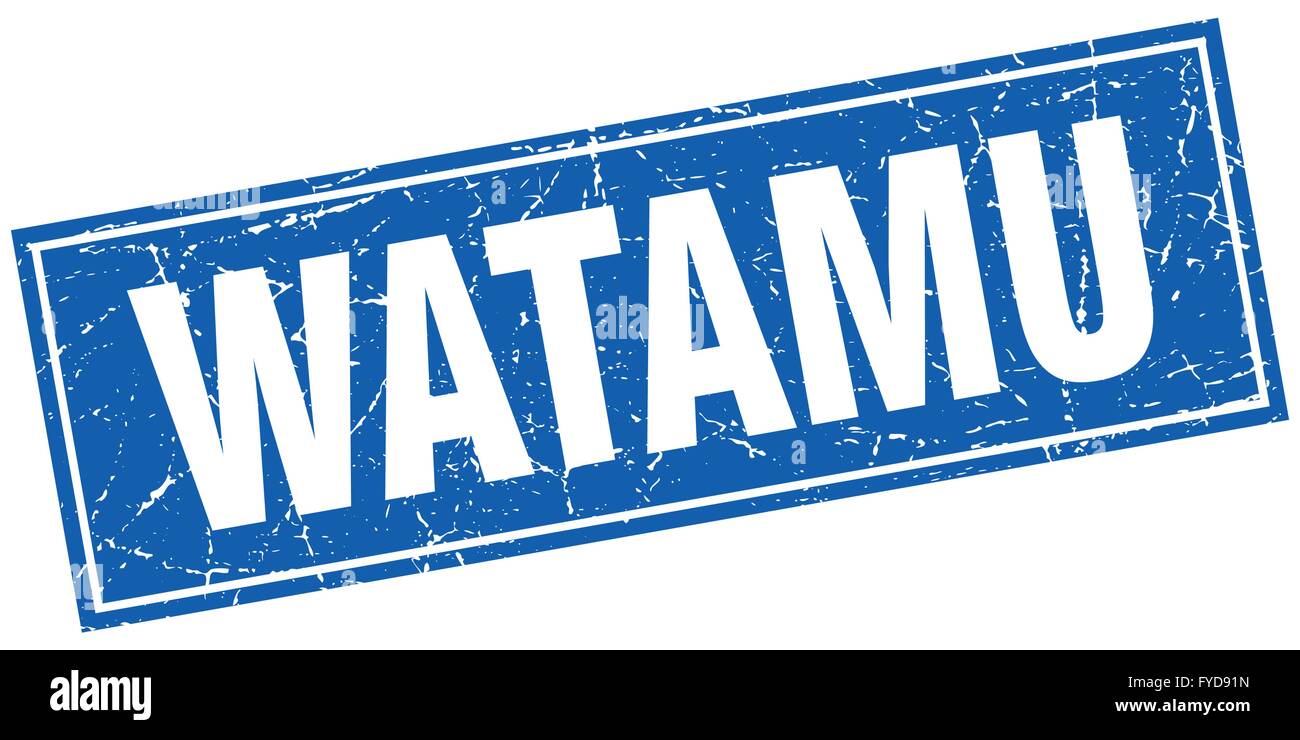 Watamu blue square grunge vintage isolated stamp Stock Vector Image ...