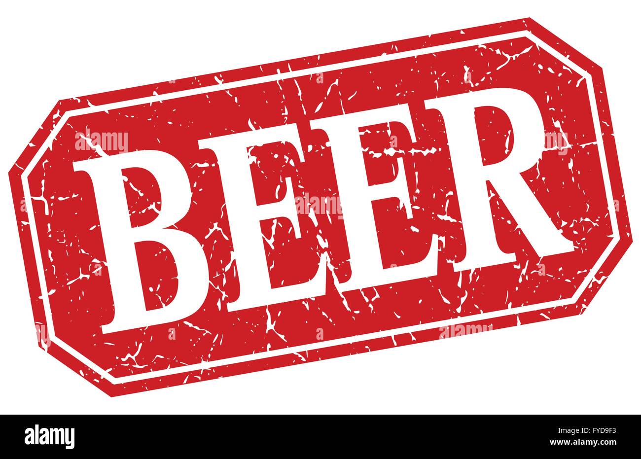 beer red square vintage grunge isolated sign Stock Vector Image & Art ...