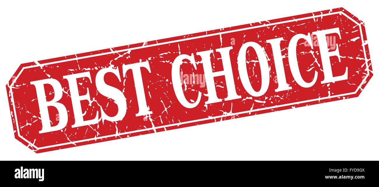 best choice red square vintage grunge isolated sign Stock Vector Image ...