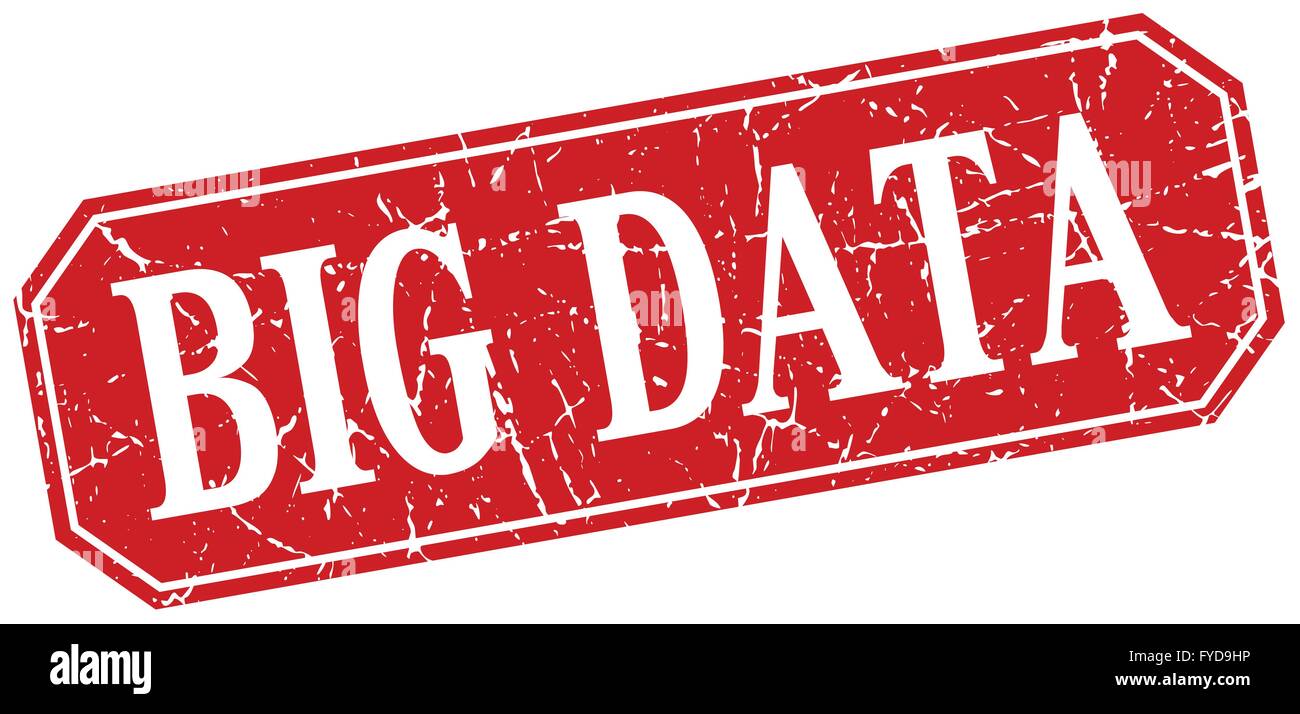 big data red square vintage grunge isolated sign Stock Vector Image ...