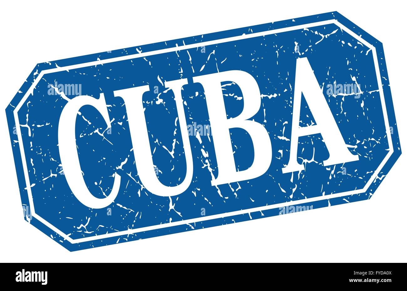 Cuba blue square grunge retro style sign Stock Vector Image & Art - Alamy