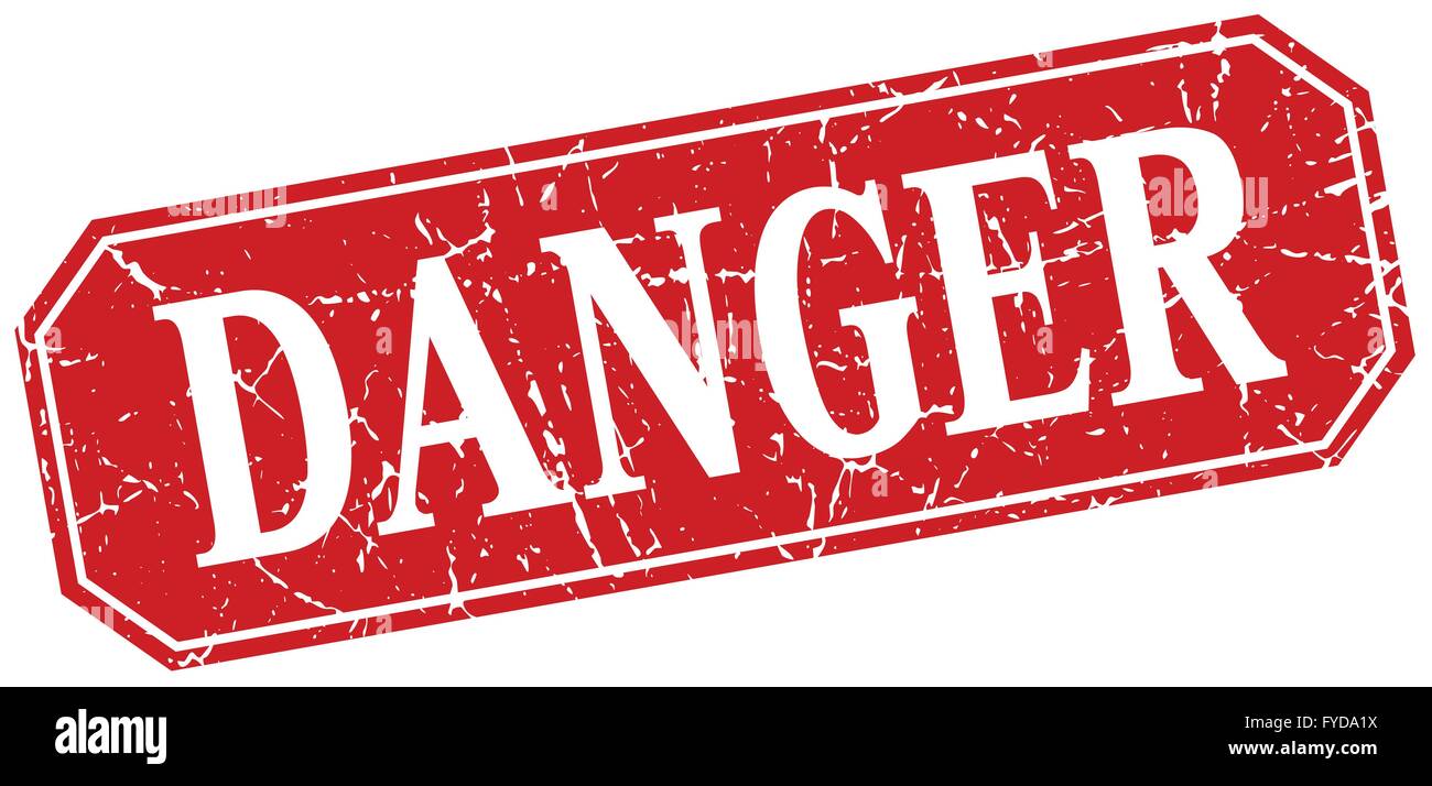 danger red square vintage grunge isolated sign Stock Vector Image & Art ...