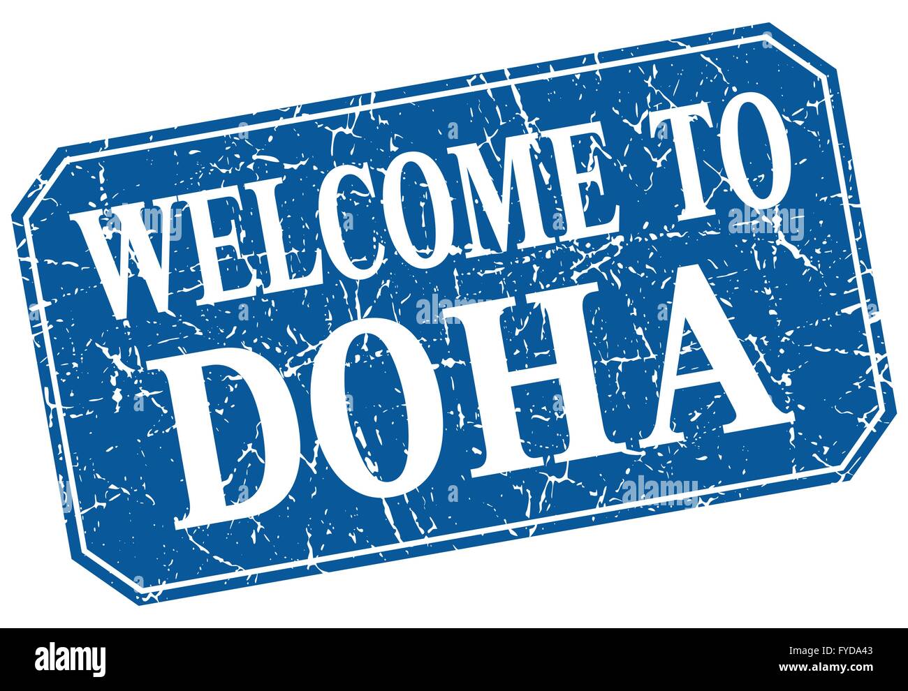 welcome to Doha blue square grunge stamp Stock Vector Image & Art - Alamy