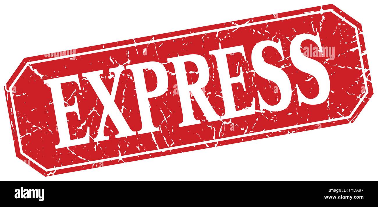express red square vintage grunge isolated sign Stock Vector Image ...