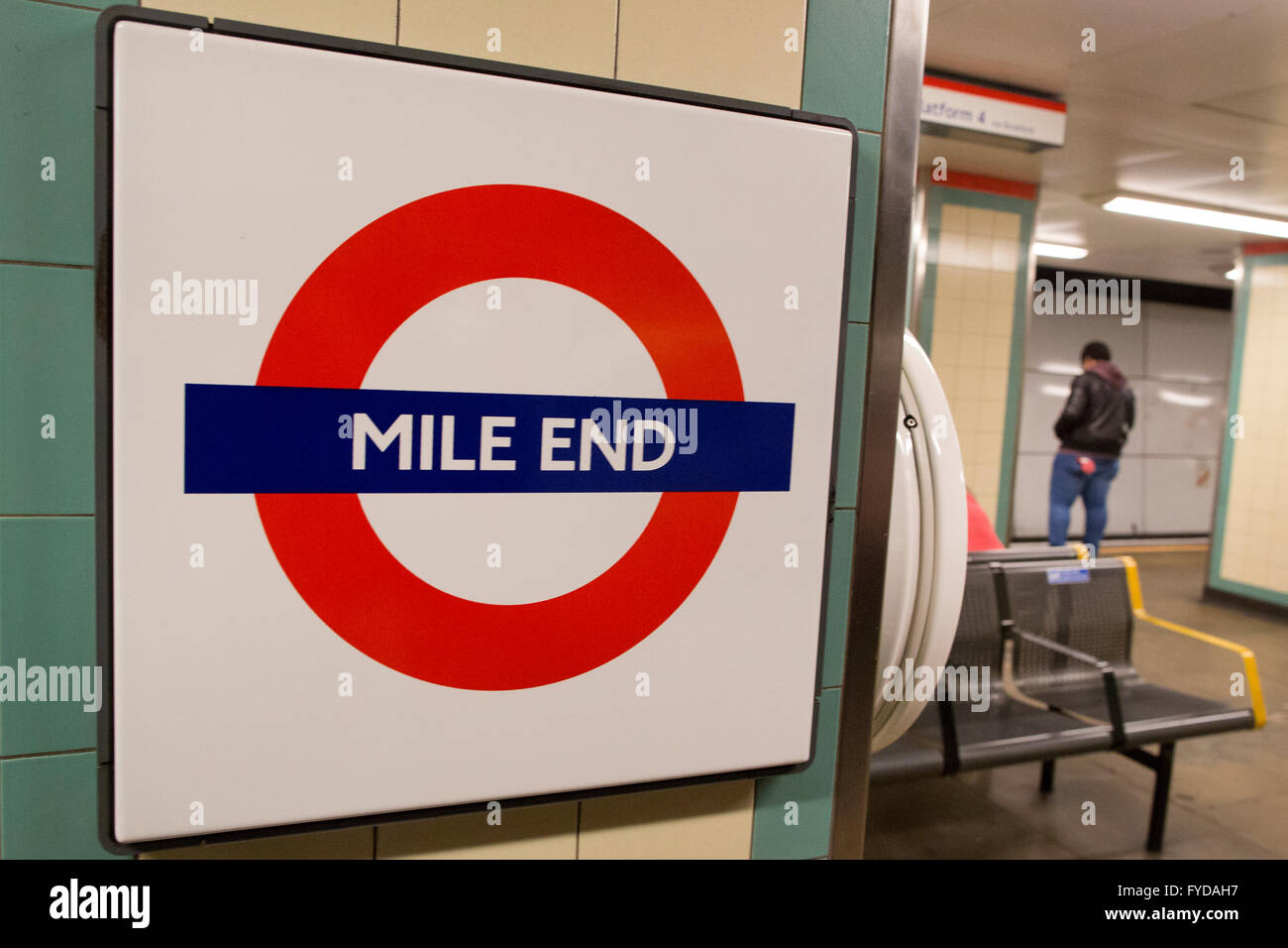 Mile end underground station hi res stock photography and images