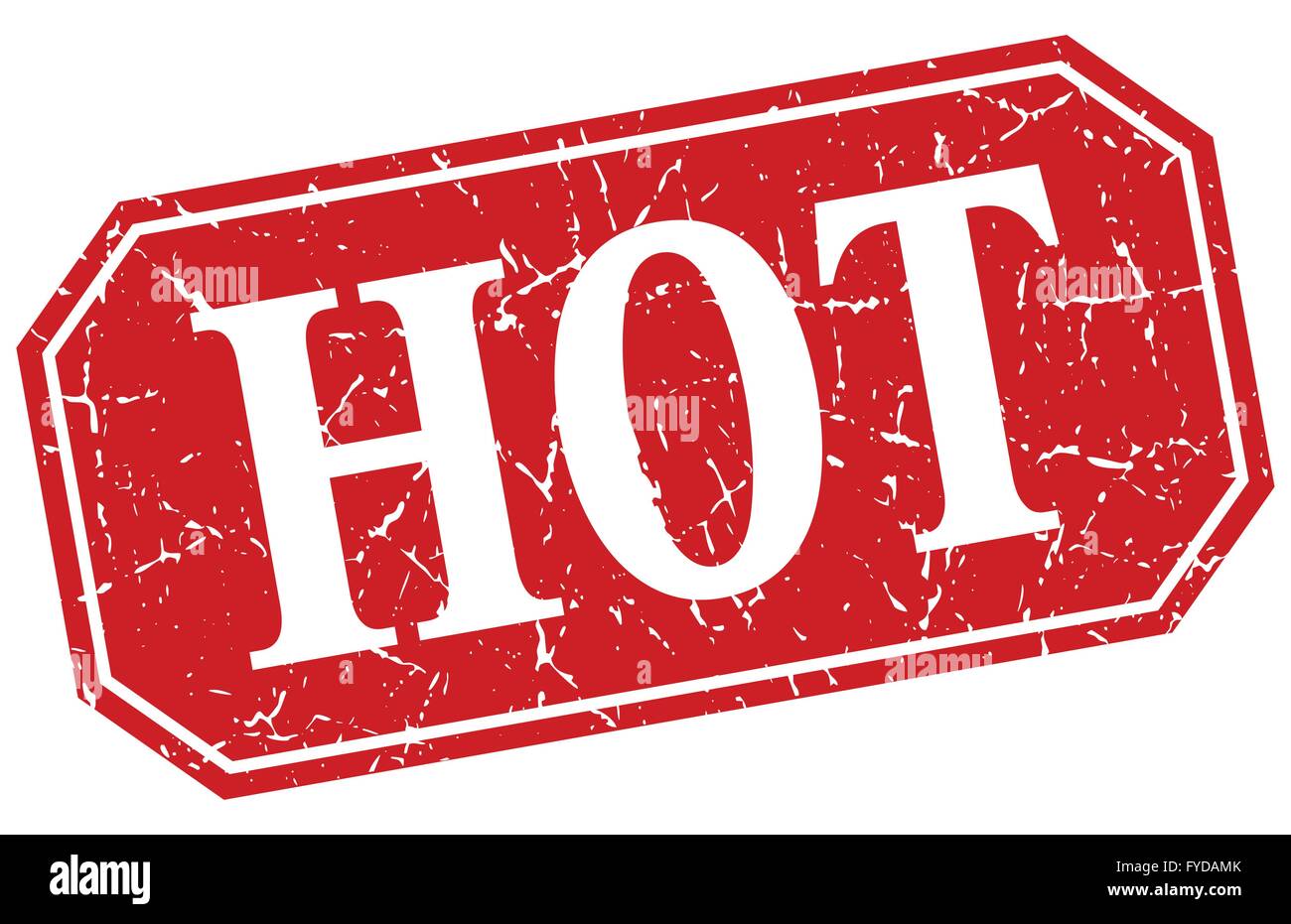hot red square vintage grunge isolated sign Stock Vector Image & Art ...