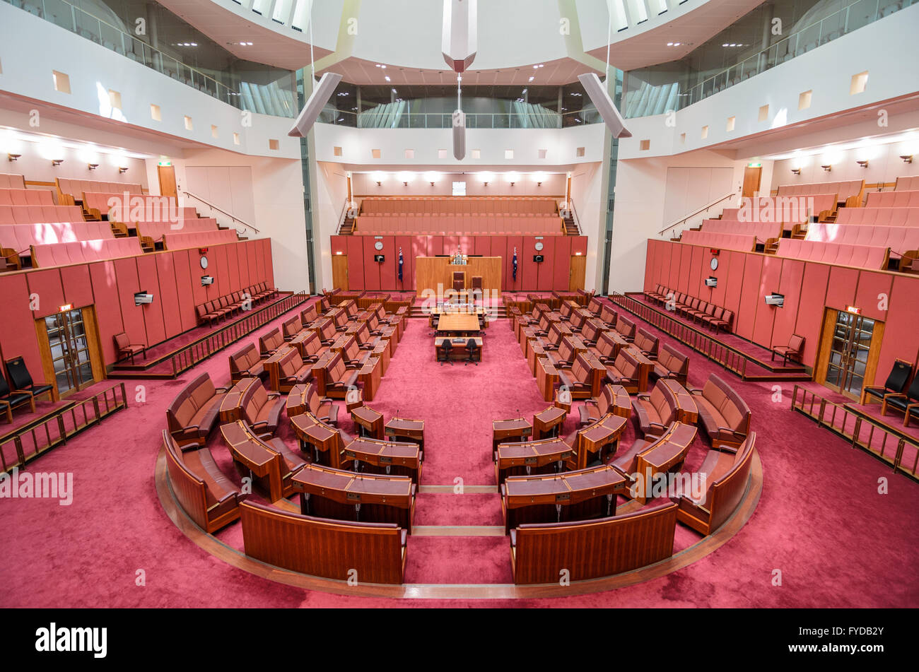 Inside the Parliament Building in Canberra, Australia Stock Photo