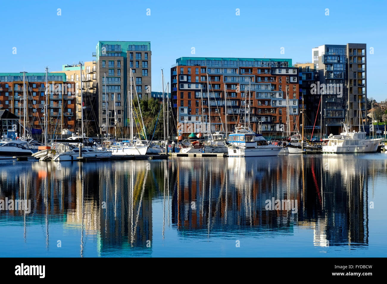 New buildings on Ipswich waterfront quayside Stock Photo Alamy