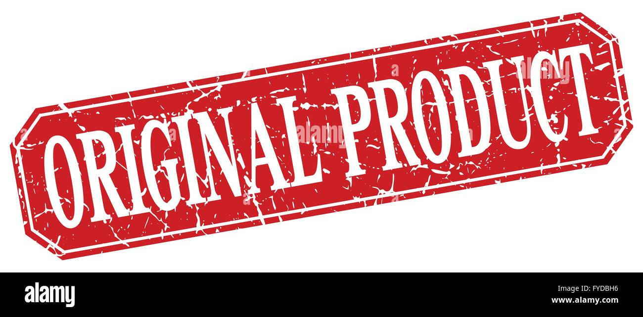 original product red square vintage grunge isolated sign Stock Vector ...