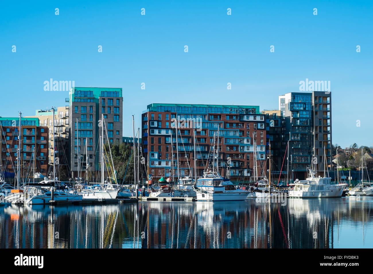 New buildings on Ipswich waterfront quayside Stock Photo Alamy