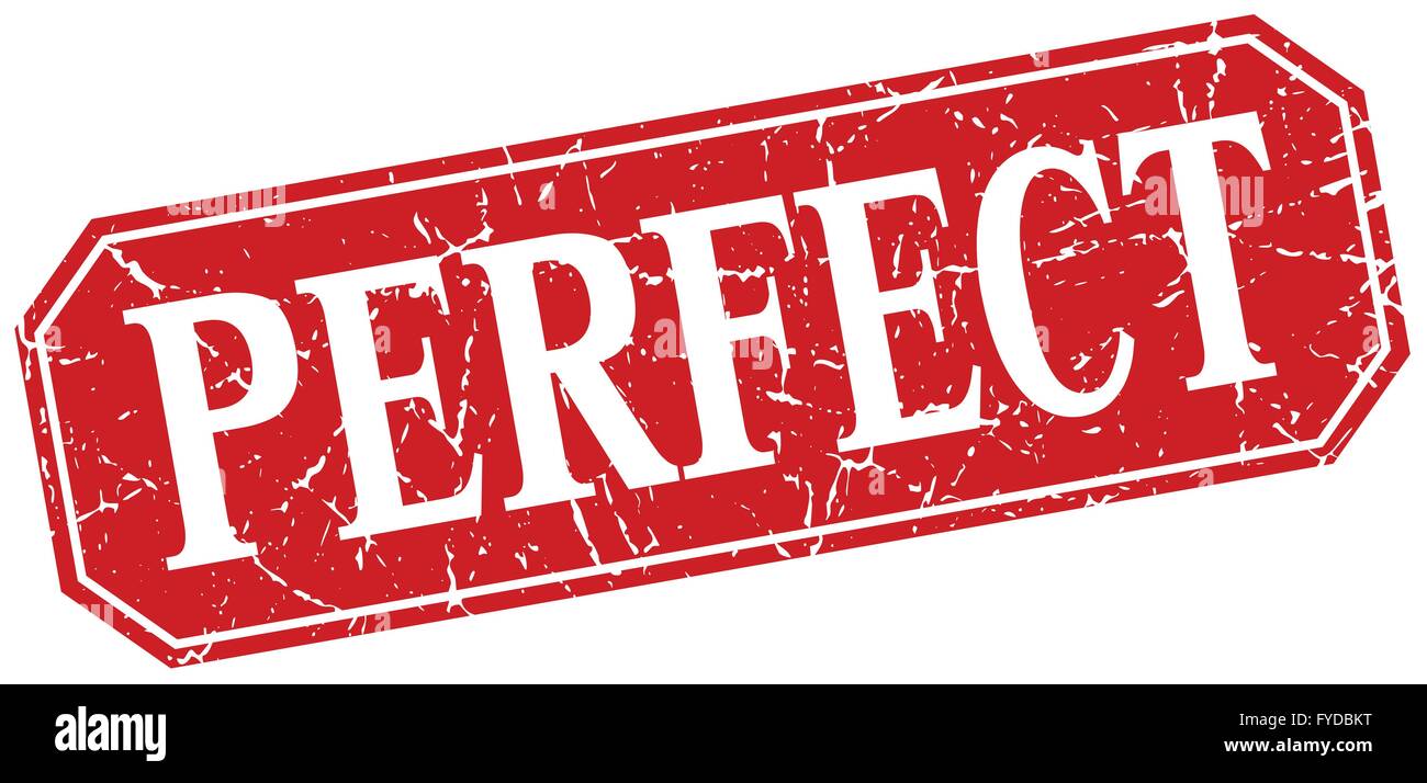 perfect red square vintage grunge isolated sign Stock Vector Image ...