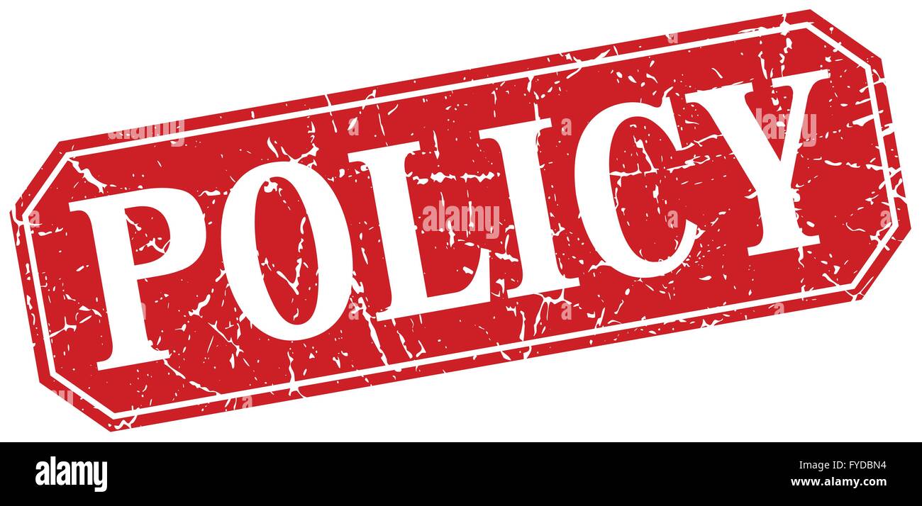 policy red square vintage grunge isolated sign Stock Vector Image & Art ...