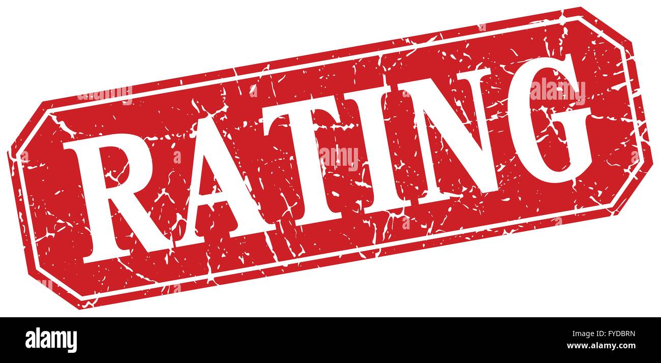 rating red square vintage grunge isolated sign Stock Vector Image & Art ...