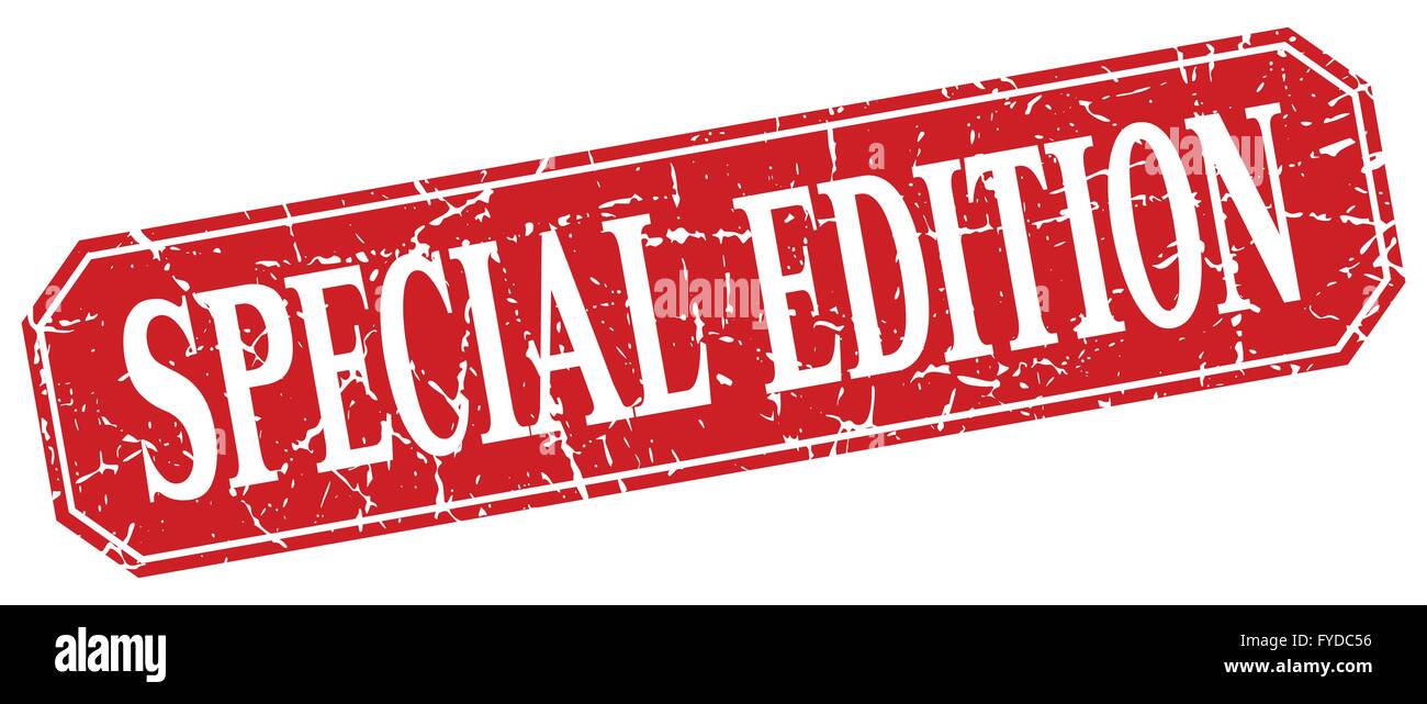 special edition red square vintage grunge isolated sign Stock Vector ...