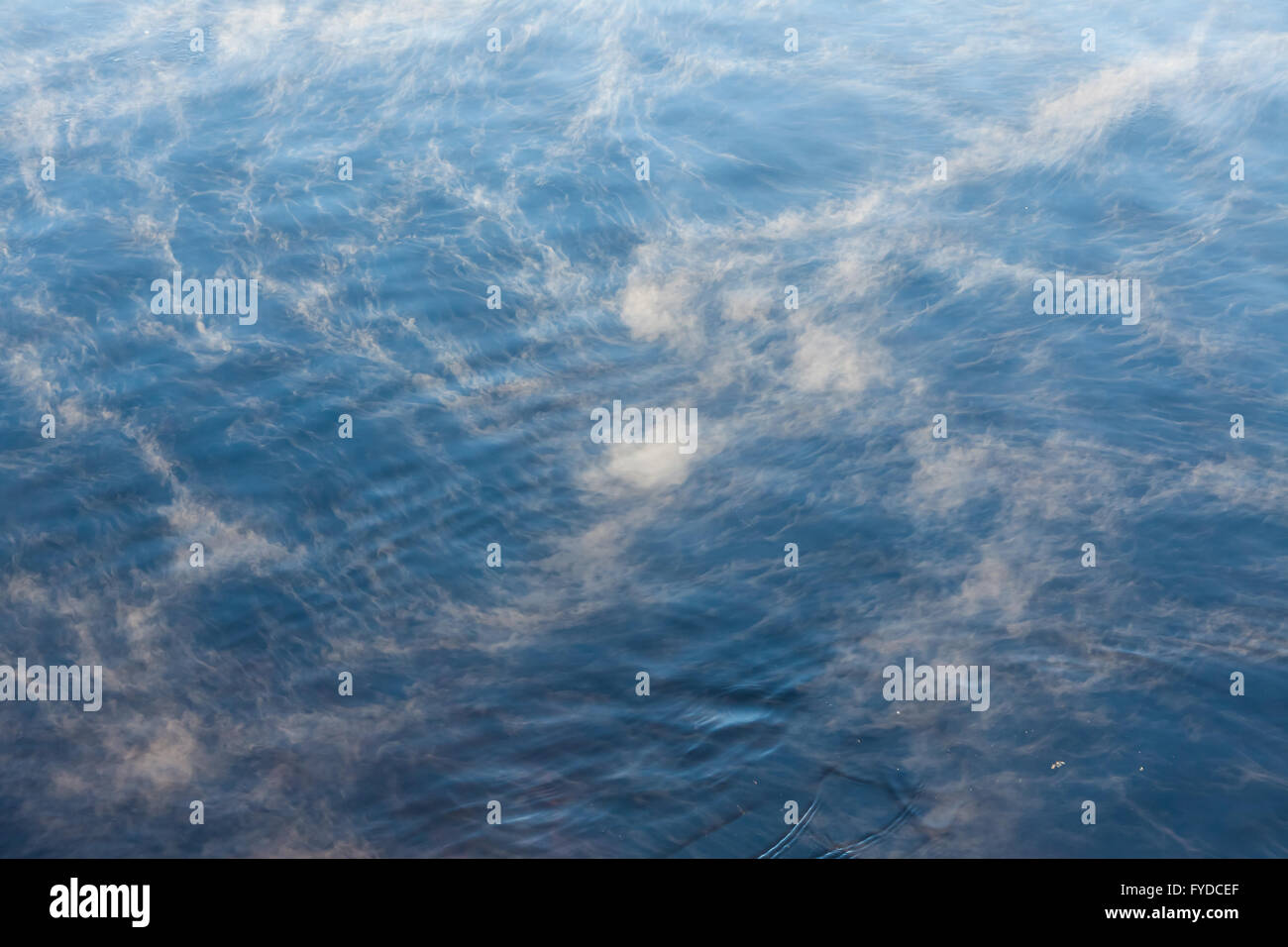 Water vapor on surface of cold water Stock Photo