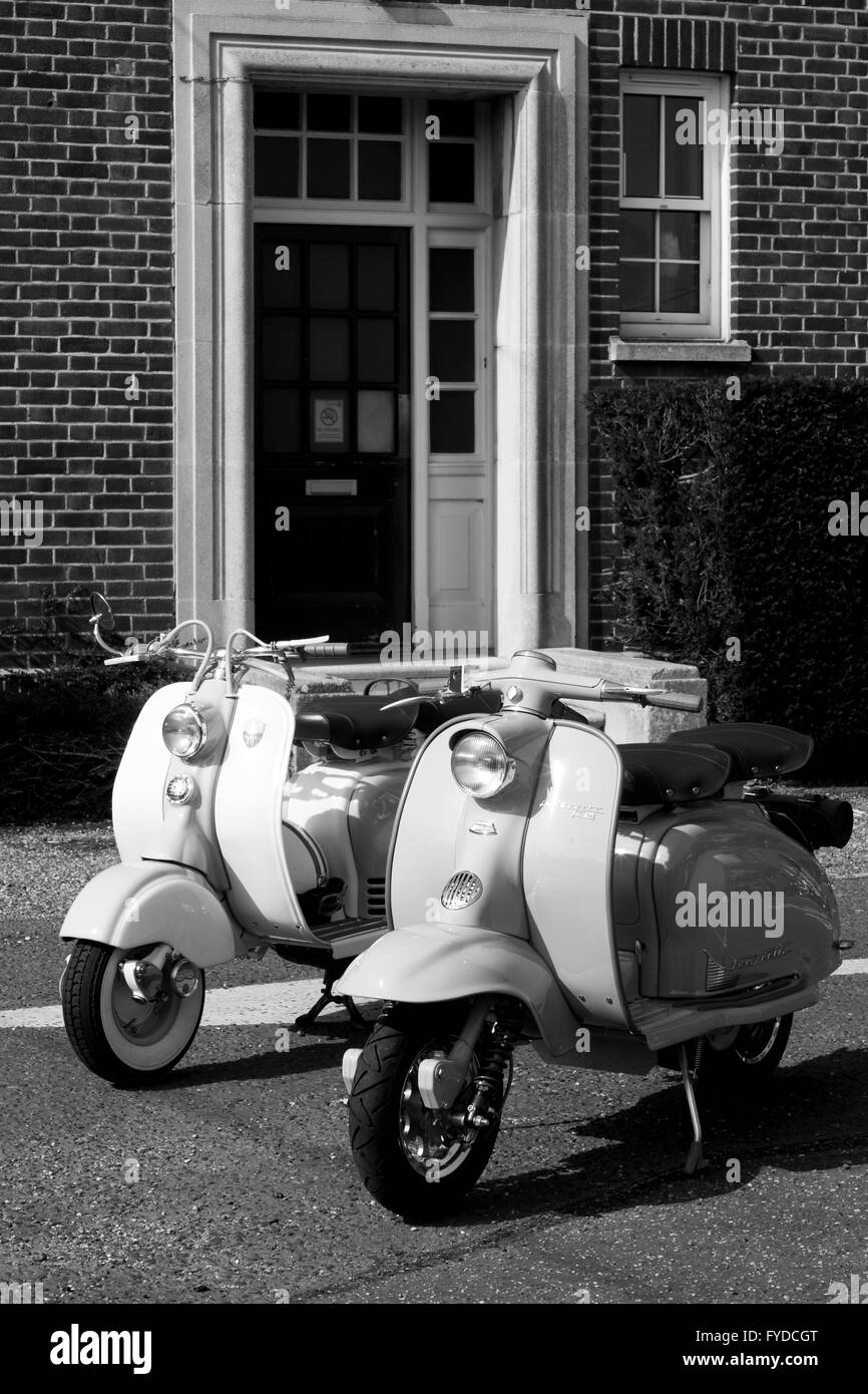 Vintage retro scooter Stock Photo