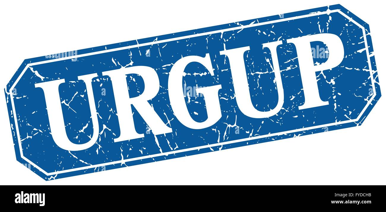 Urgup blue square grunge retro style sign Stock Vector Image & Art - Alamy