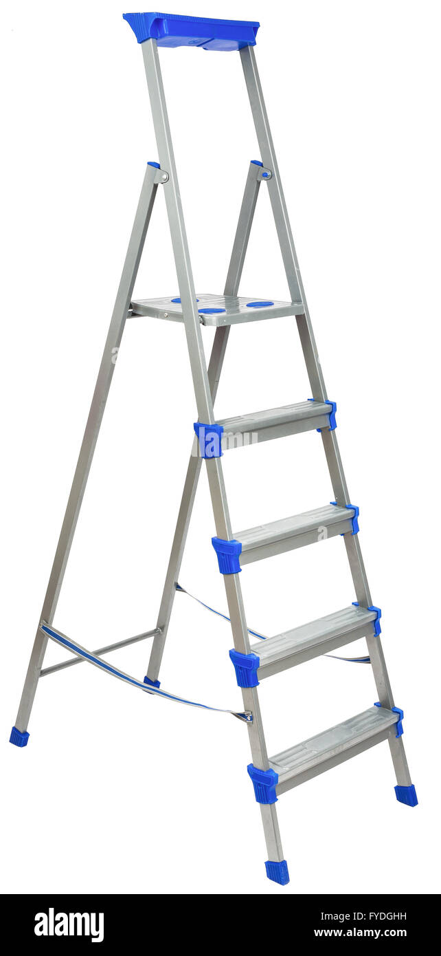 Metal ladder with blue elements Stock Photo Alamy