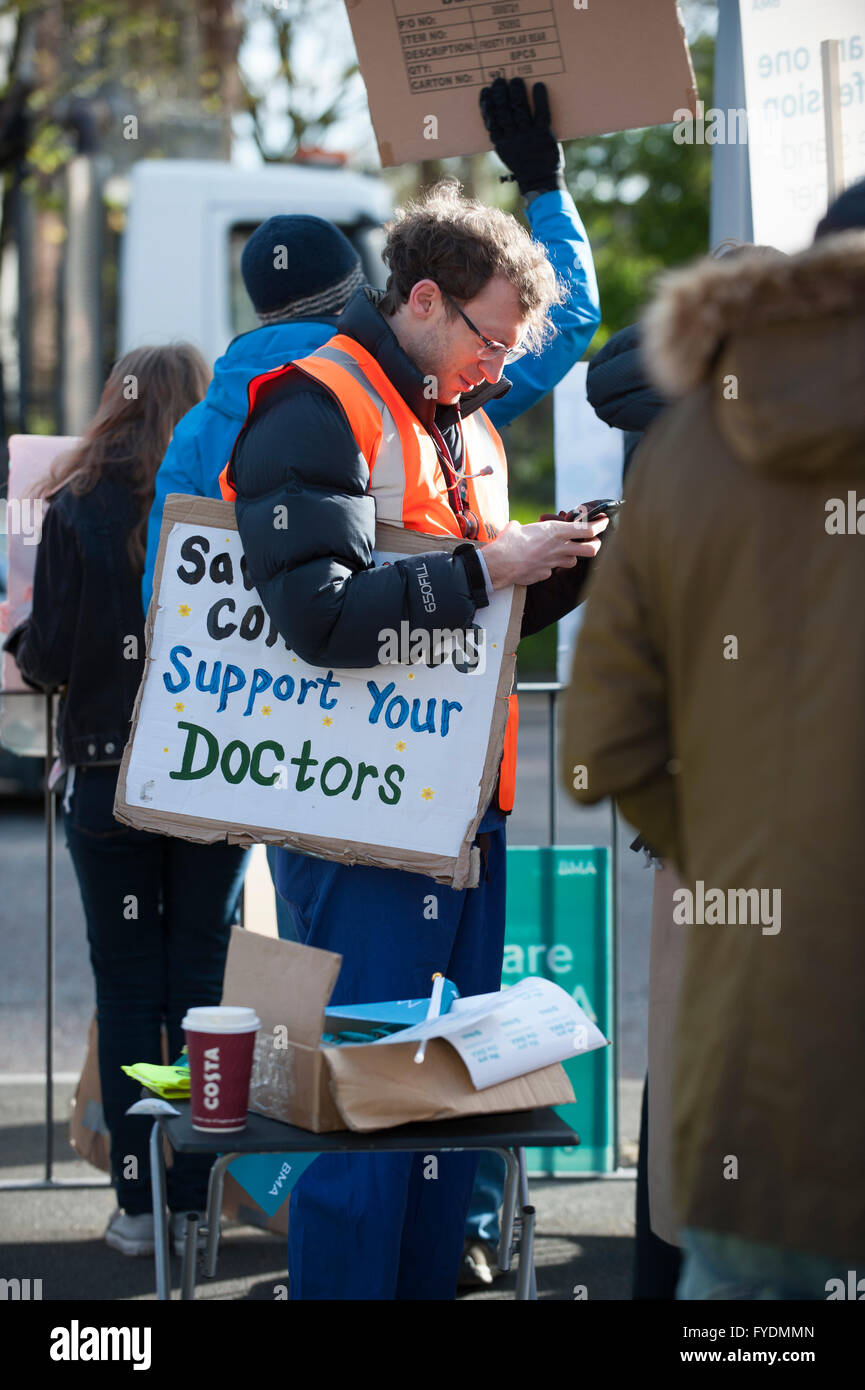 Wirral, UK. 26th April 2016. Junior Doctors, at Arrowe Park Hospital