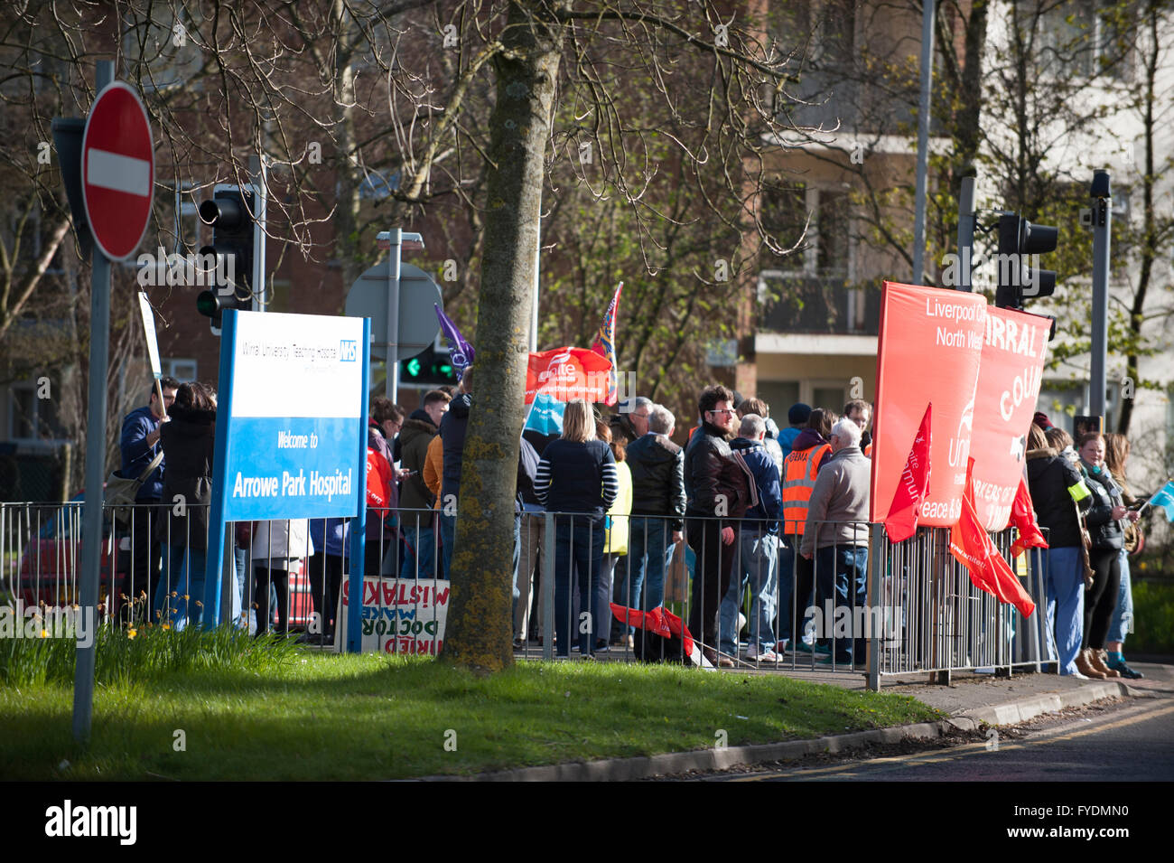 Wirral, UK. 26th April 2016. Junior Doctors, at Arrowe Park Hospital