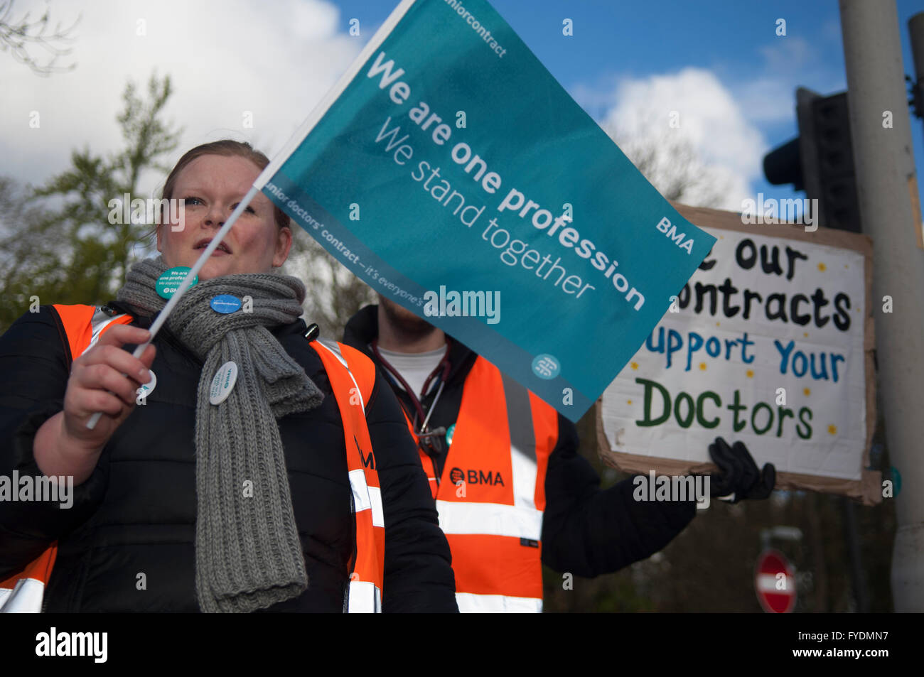 Wirral, UK. 26th April 2016. Junior Doctors, at Arrowe Park Hospital