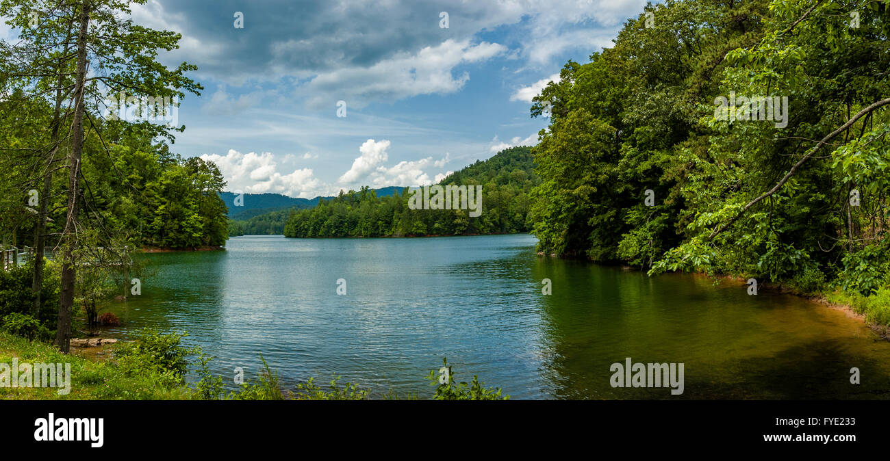 Santeetlah Lake in the Nantahala National Forest North Carolina Stock