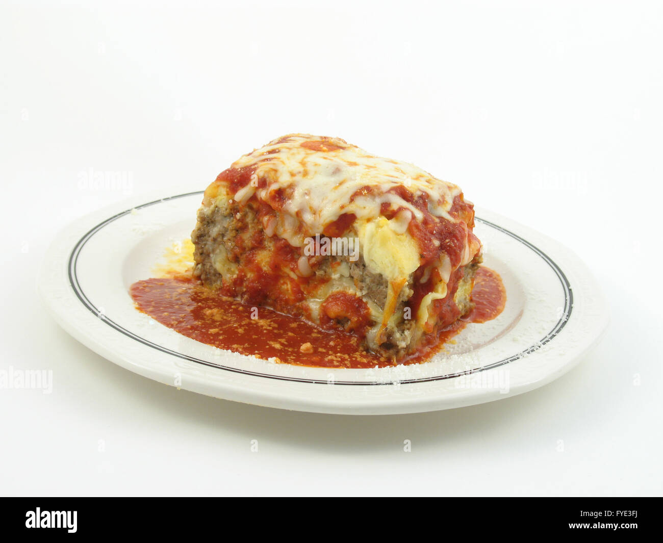Lasagna whole plate Stock Photo