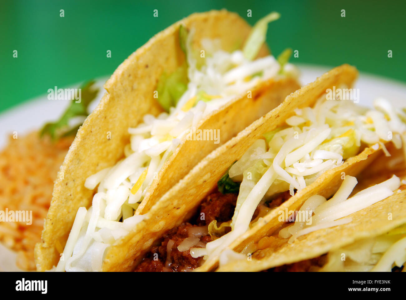 Tacos with refried beans Stock Photo Alamy