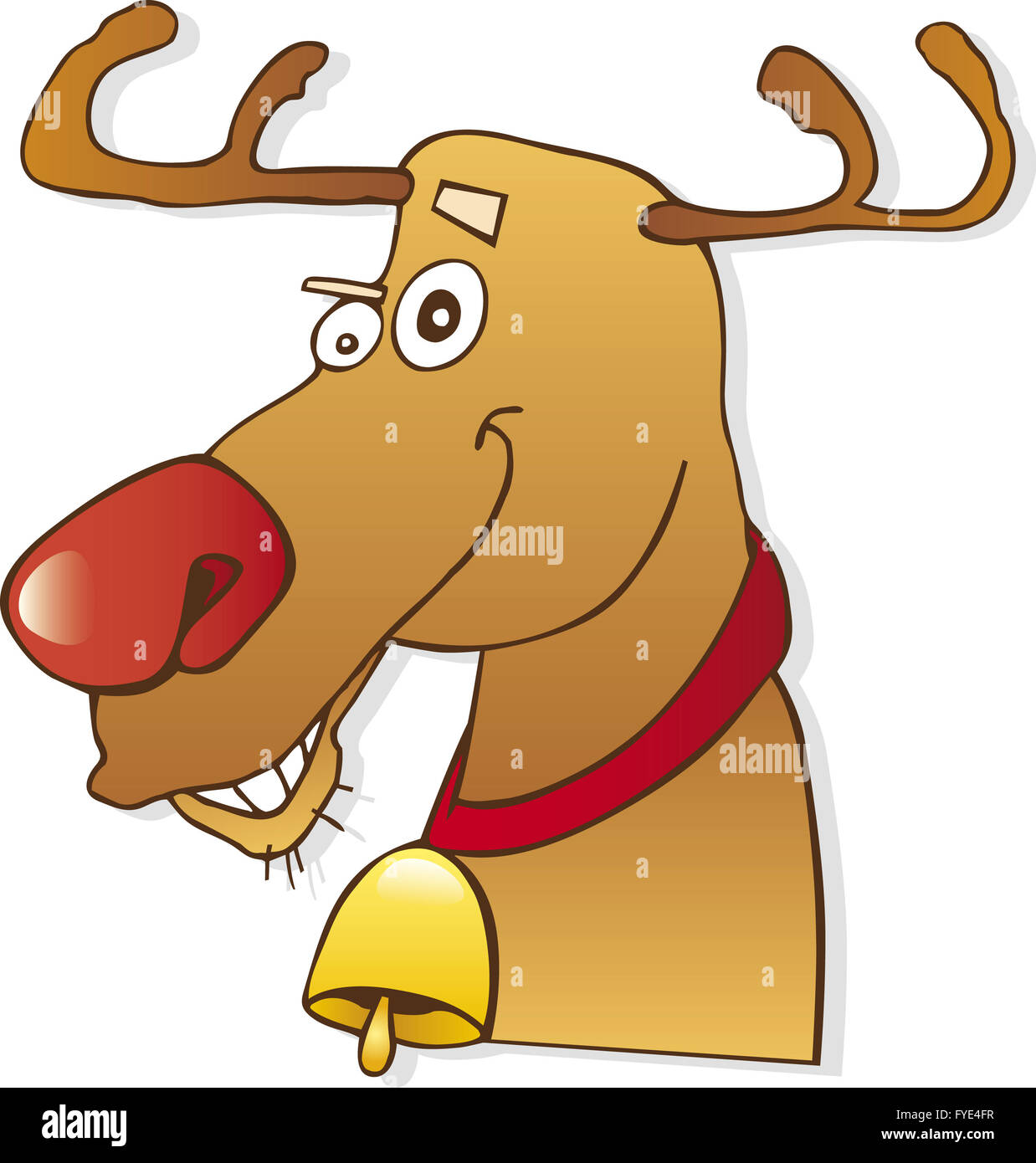 Red nose reindeer Stock Photo - Alamy