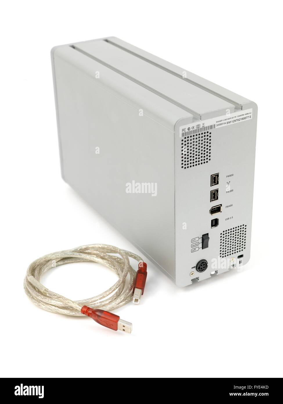 A storage device isolated against a white background Stock Photo - Alamy