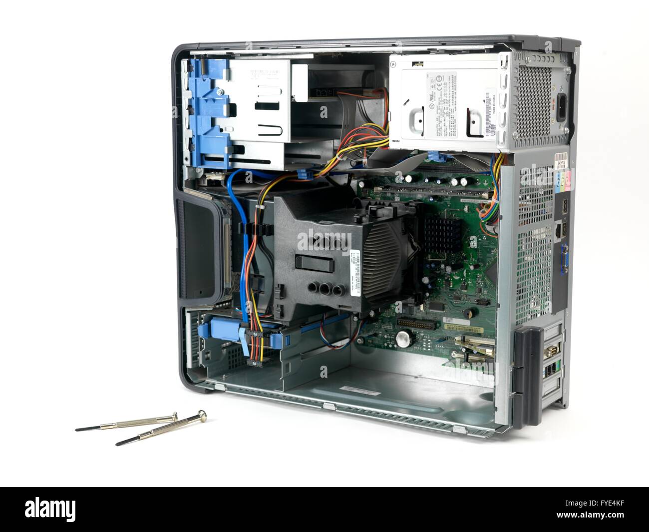 The inner hardware system of a desktop computer Stock Photo