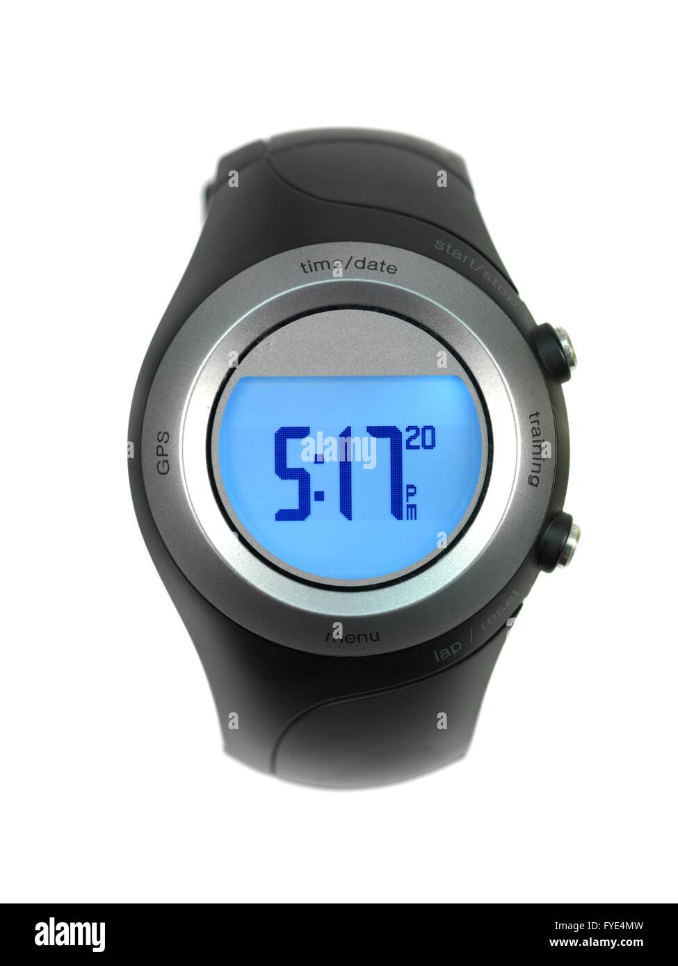 A sports watch isolated against a white background Stock Photo