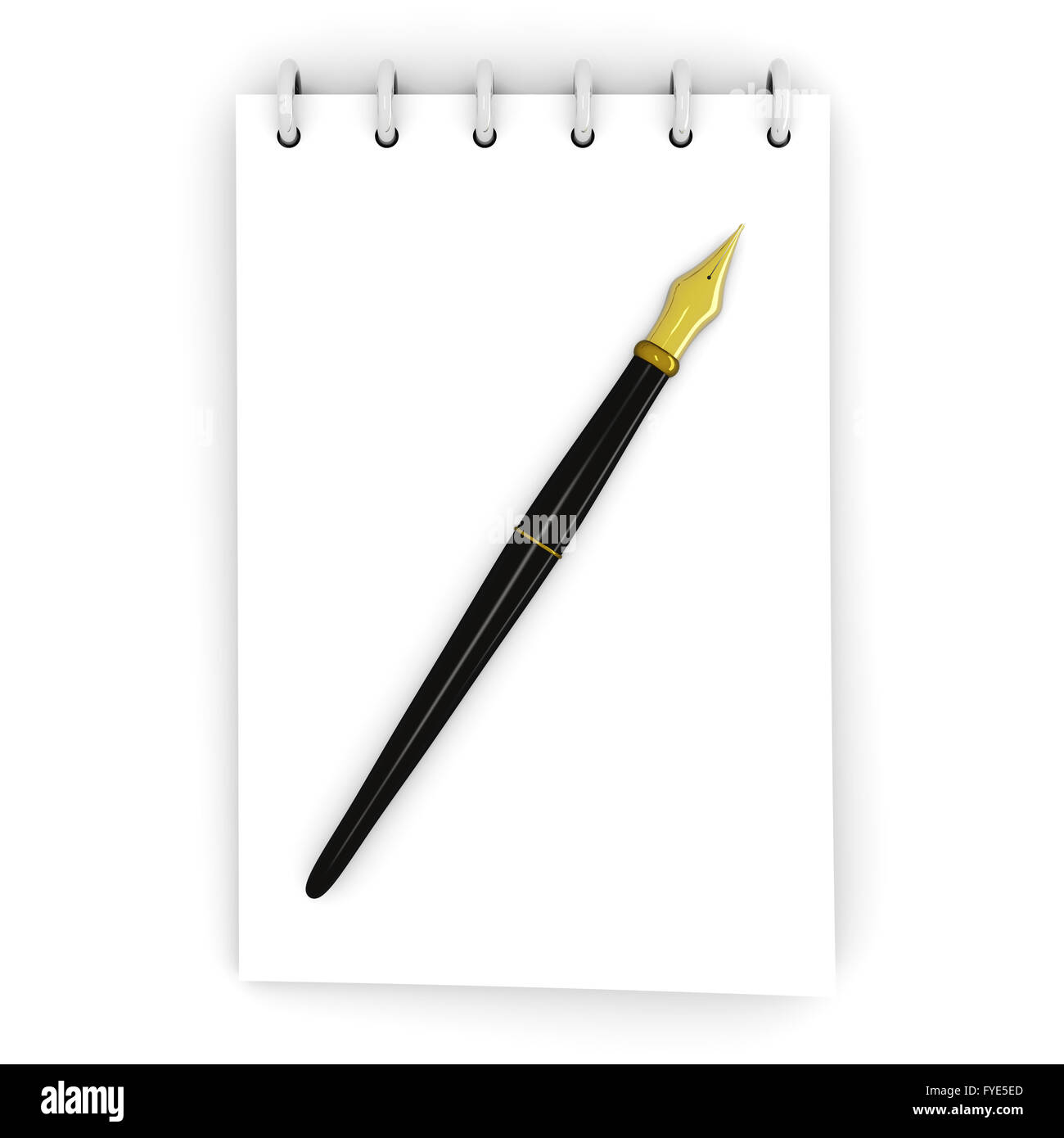 Fountain Pen and Notepad Stock Photo Alamy