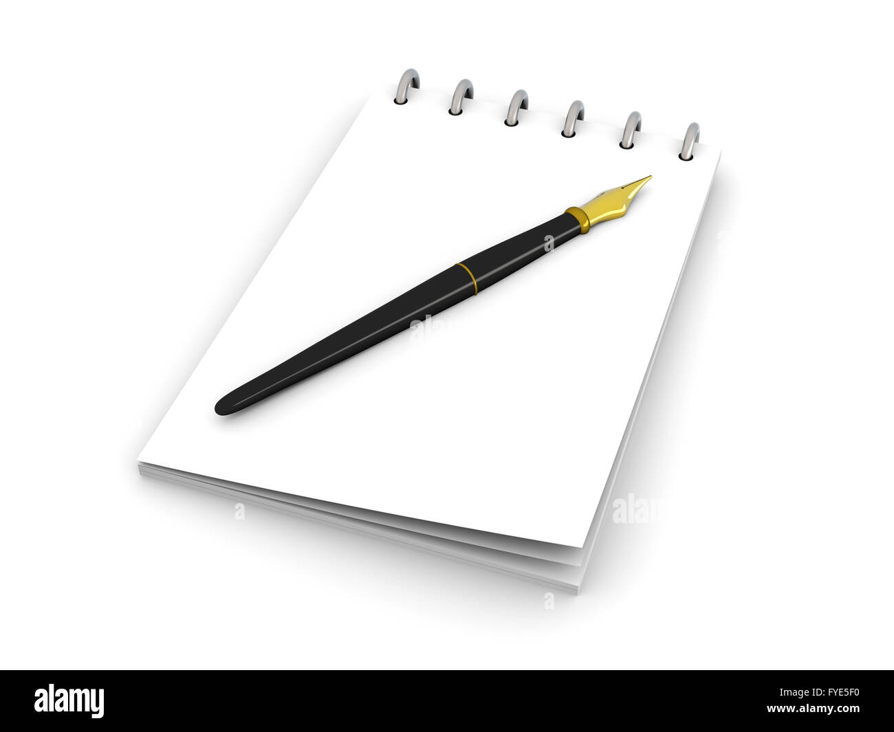 Fountain Pen and Notepad Stock Photo Alamy
