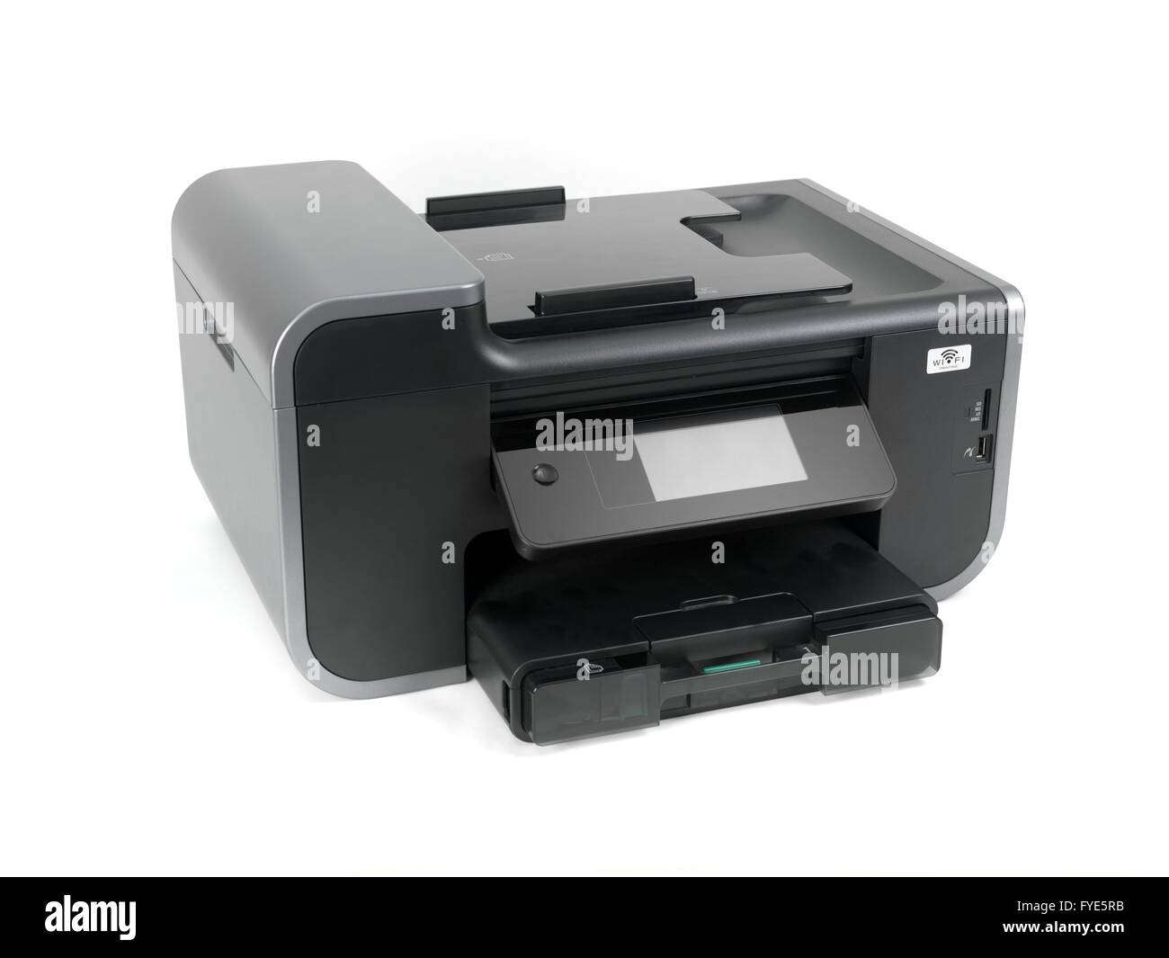 A multi function printer isolated against a white background Stock Photo