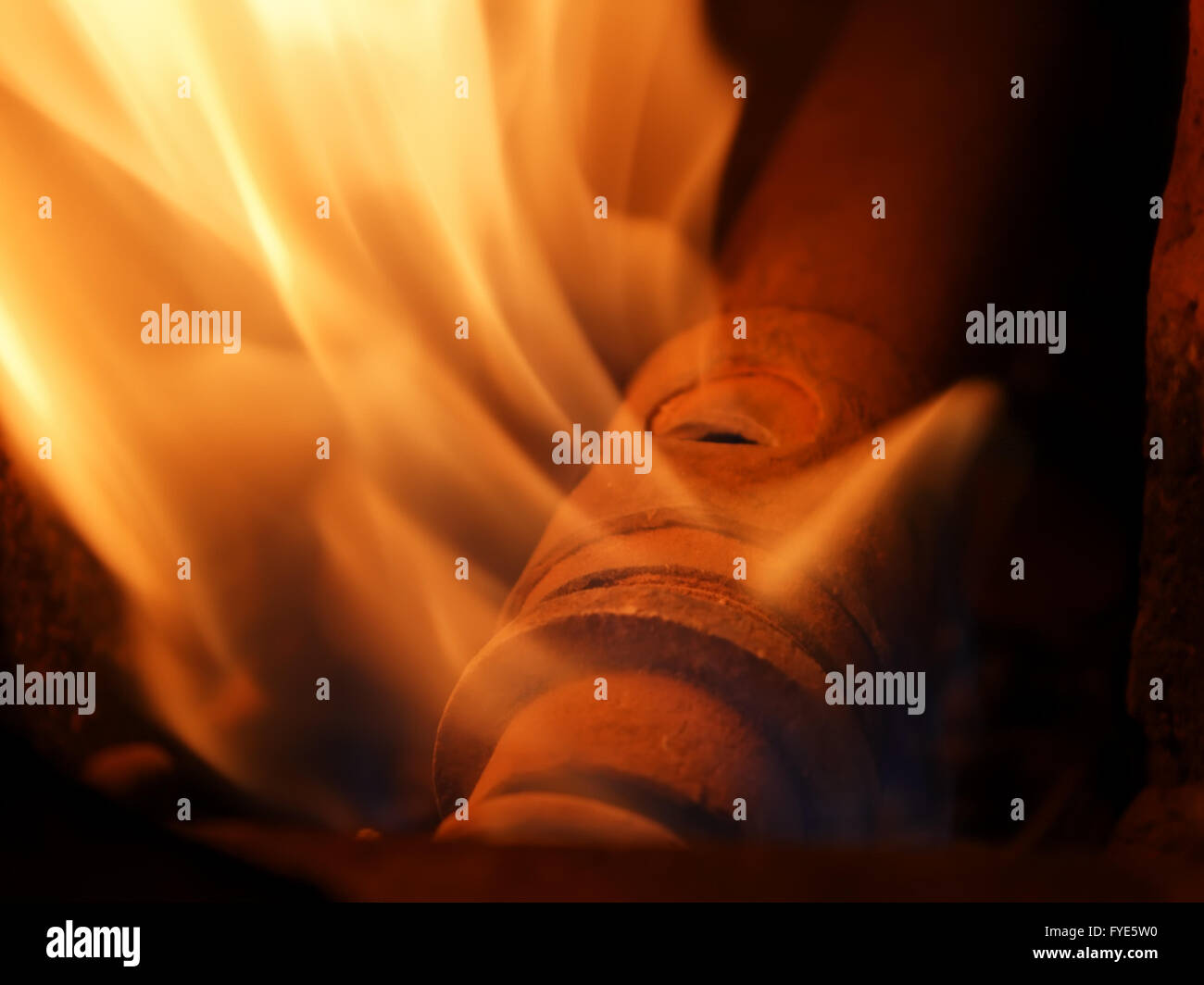 Natural gas is burning (I) Stock Photo