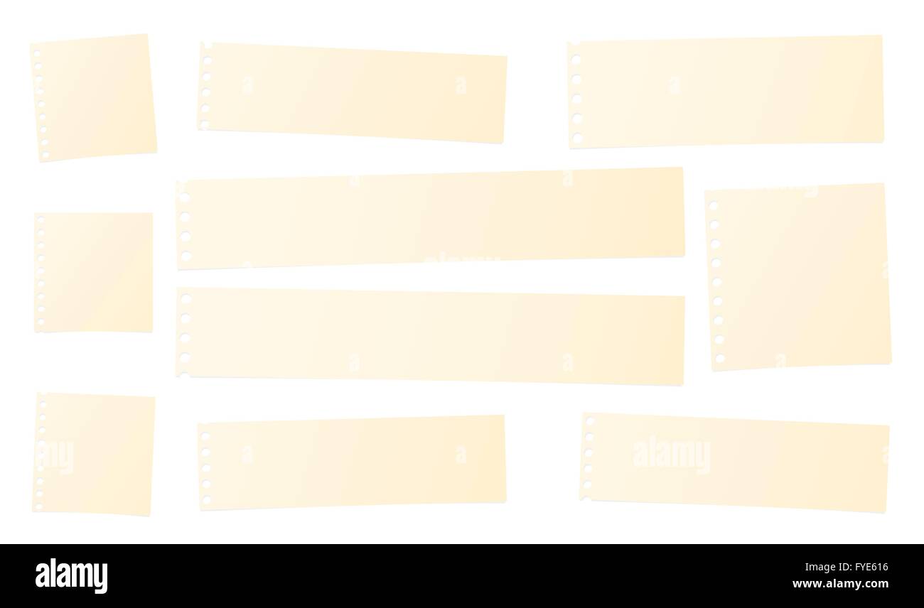 Sticky Note Blank Cutout Stock Vector Images - Alamy