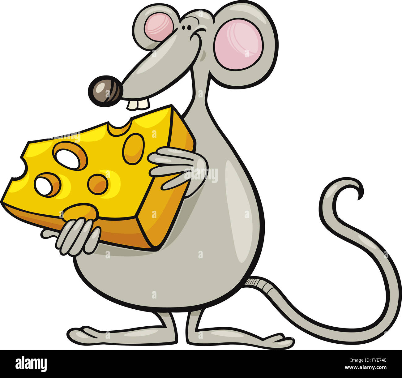 Mouse with cheese Stock Photo