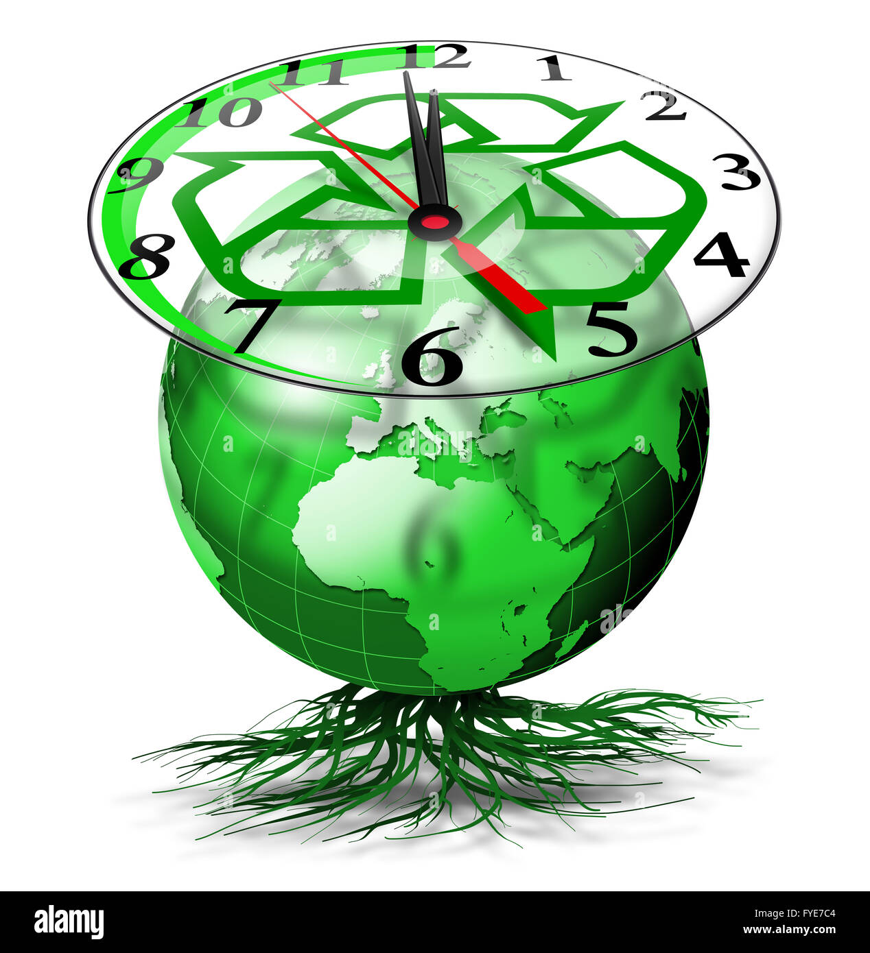 World clock ecology Stock Photo Alamy